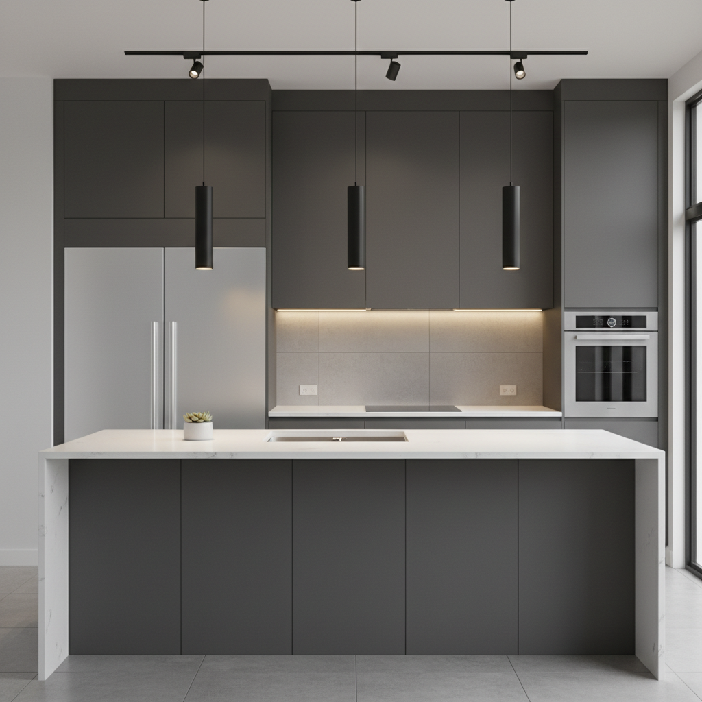 Modern kitchen with Sub-Zero refrigerator